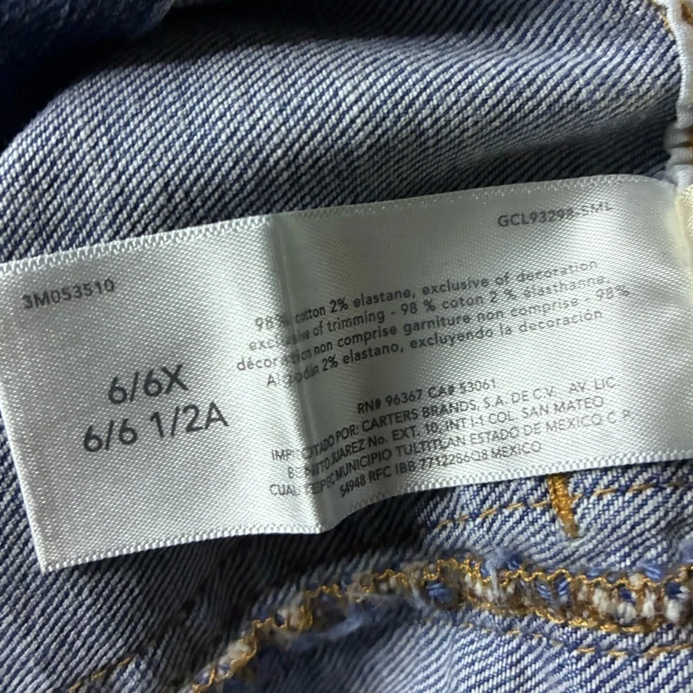 OshKosh B'gosh Classic Blue Denim Overalls Sz 6/6X